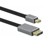 Cable DisplayPort Helos 288472 Mini DisplayPort 1 m Negro Gris
