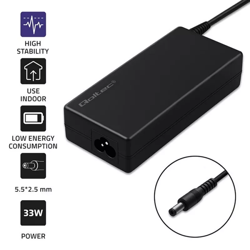 Fuente de alimentación de sobremesa QOLTEC 60W 12V 5A para dispositivos portátiles