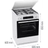 Cocina de gas y eléctrica GKS6C71WA