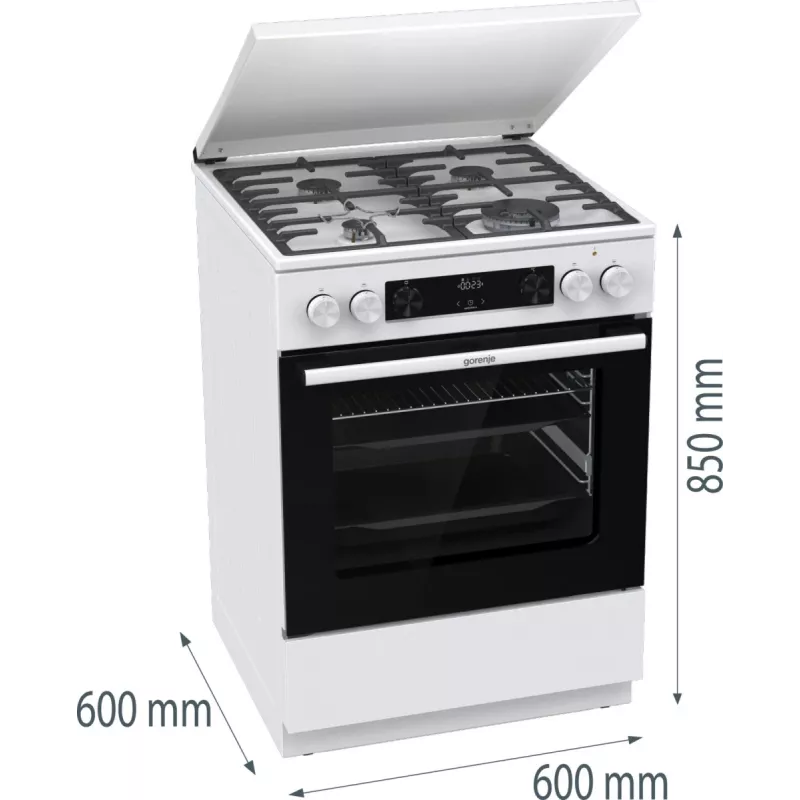 Cocina de gas y eléctrica GKS6C71WA