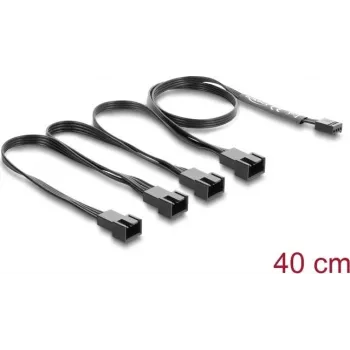 Cable de alimentación interno DELOCK 84540 — 4 pines PWM a divisor 4×4 pines PWM, 0,4 m