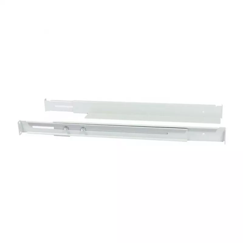 Guía de perfil en L de montaje ALLNET longitud ajustable 502–849 mm gris claro, par