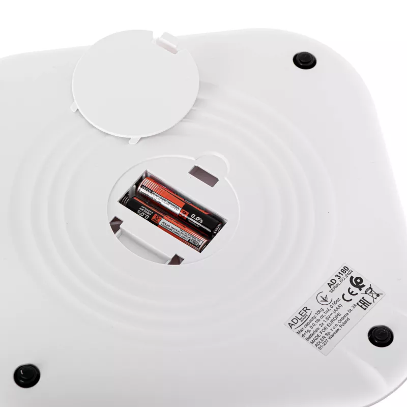 Báscula de cocina Adler AD 3180 División 1 g LCD Blanco