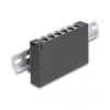 Patch panel DELOCK mini sobremesa RJ45 6 puertos Cat.6A apantallado, metal, negro, 80×22×125 mm
