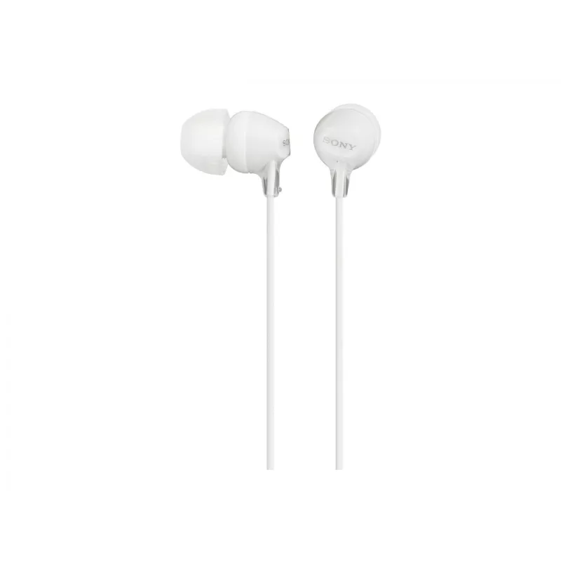 Sony MDR-EX15LP, con cable, 8 - 22000 Hz, música, 3 g, auriculares, blanco