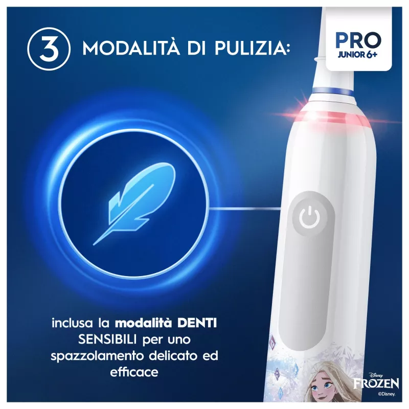 Cepillo de dientes eléctrico rotatorio Oral-B PRO Junior Frozen