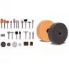 Lijadora de mesa TC-XG 75 Kit (rojo/negro, 150 vatios, amplio set de accesorios para trabajos de pulido y lijado)
