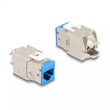 DeLOCK módulo Keystone 88113 plano RJ-45 azul 10 uds.