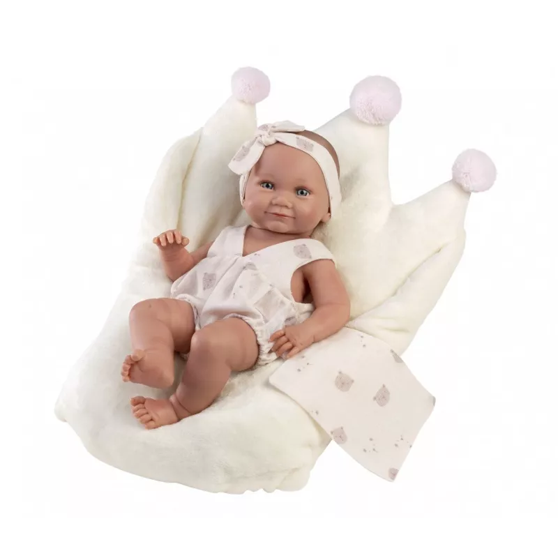 Muñeca bebé de vinilo 40 cm de Llorens con rasgos realistas y cuerpo blando