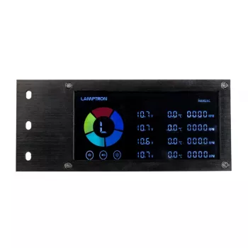 Controlador de ventilador y LED RGB Lamptron SM436 PCI, negro