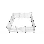 Parque para perros C&C Modular 145×75×37 cm — jaula para mascotas de interior/exterior, construcción modular de paneles, negro