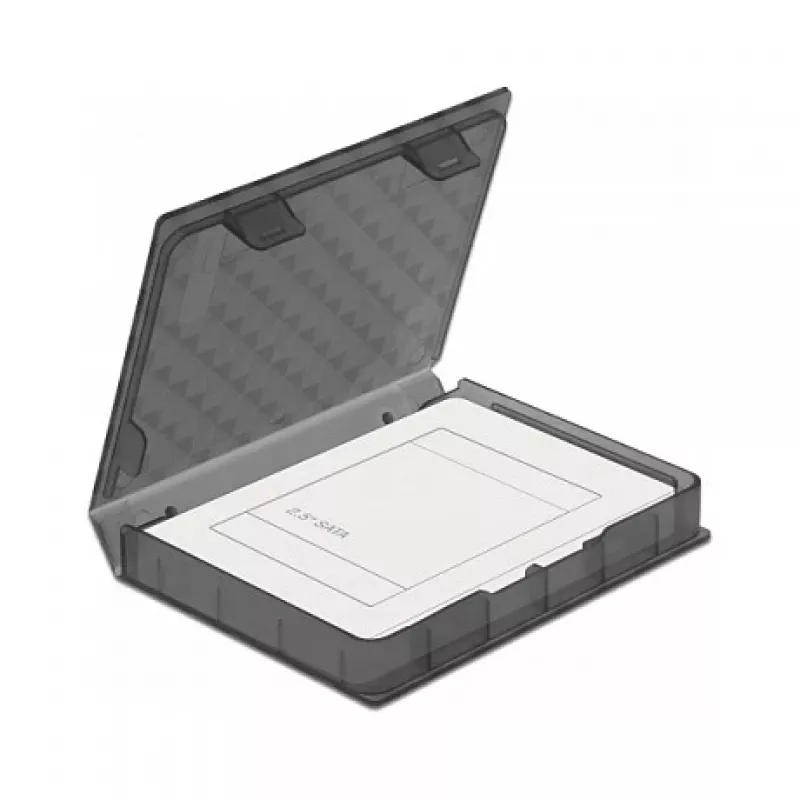 Delock Protection Box - caja de protección para disco duro - capacidad: 1 disco duro (2.5) - gris (18368)
