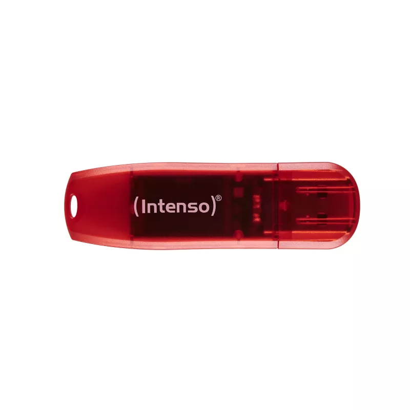 Memoria USB Intenso 128 GB USB Type-A 2.0 Rojo Transparente