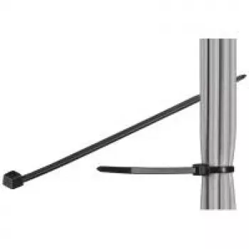 Brida para cables, nailon resistente a la intemperie, negra - Longitud 280 mm Ancho 4,8 mm