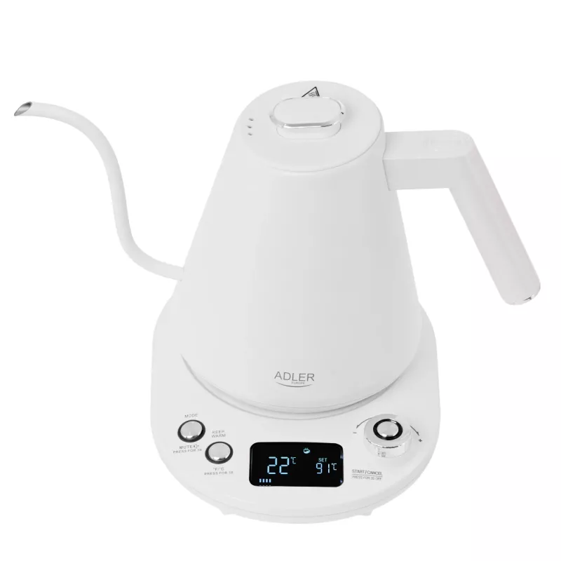 Hervidor metálico Adler AD 1349w 1,0 L pico largo, hervidor de cocina