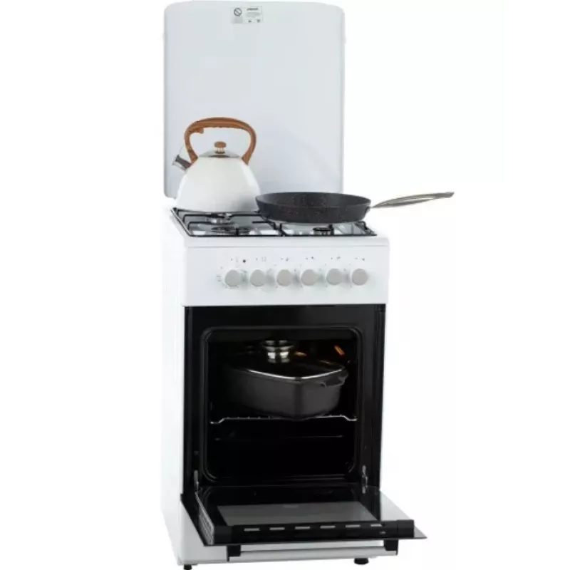 Cocina de gas/eléctrica MPM MPM-56-KGE-03 blanca