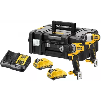 DeWALT DCK2110L2T-QW atornillador/llave de impacto negro, amarillo