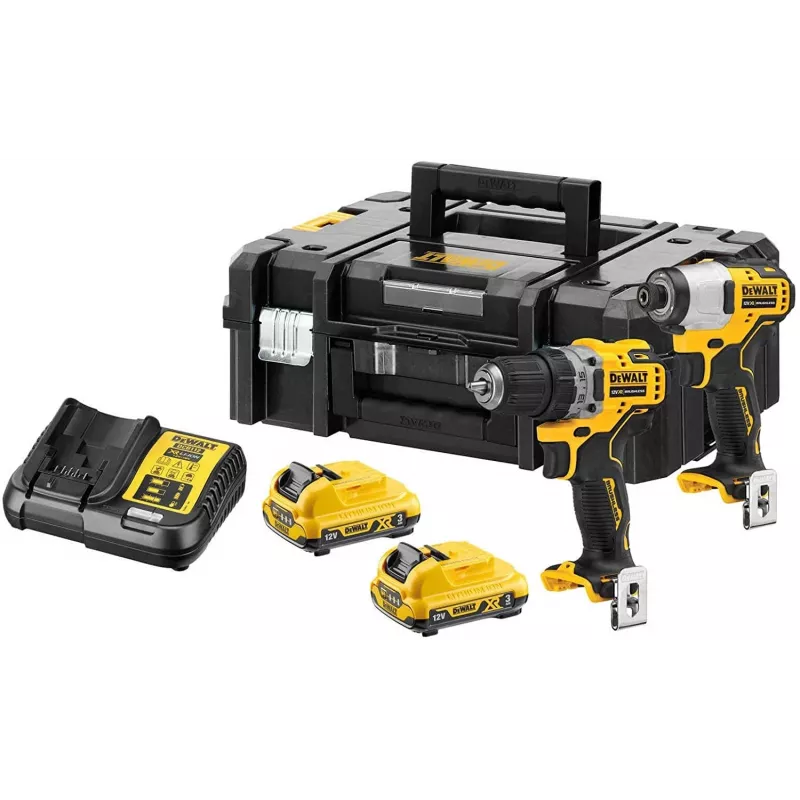 DeWALT DCK2110L2T-QW atornillador/llave de impacto negro, amarillo