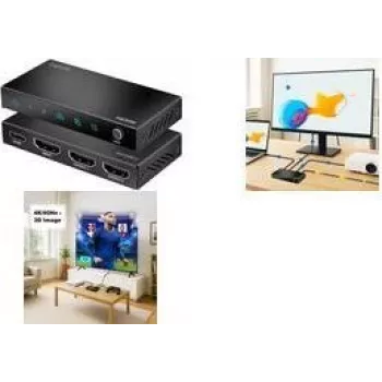 Splitter HDMI, 1x2 puertos, 4K/60 Hz, HDCP, EDID, HDR, CEC, downscaler (HD0066)
