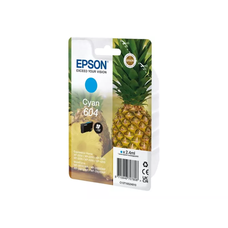 Epson 604 Cartucho de tinta 1 unidad Original Rendimiento estándar Cian