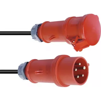 Cable de prolongación PSSO 16A CEE 5x2,5 mm² 25 m rojo