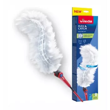 Recogedor Vileda con mango largo + 1 pack de recambio Flex&Catch