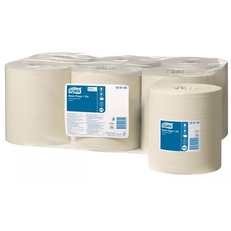 Rollos de toallas, papel, Tork Universal Centerfeed 310 M2, 1 capa, 300 m, tissue reciclado, 6 unidades