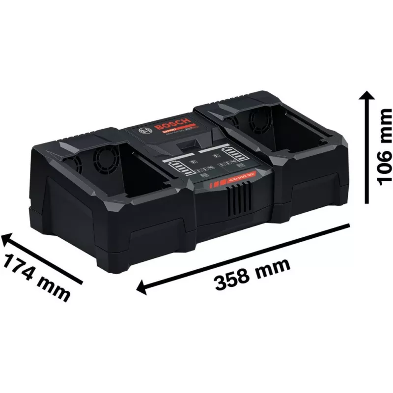 Cargador de batería Bosch EXPERT EXAL18V2-320 18V 2A para baterías Bosch 18V