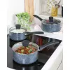 Set de ollas Russell Hobbs Nightfall Stone 3 piezas 16/18/20 cm antiadherente