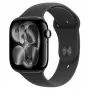 Watch Series 11 GPS 46mm carcasa de aluminio Jet Black con correa deportiva negra - M/L