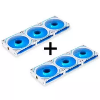 LIAN LI UNI FAN SL-INF 120 ARGB Reverse Blade PWM Kit de ventiladores - pack de 6, Blanco