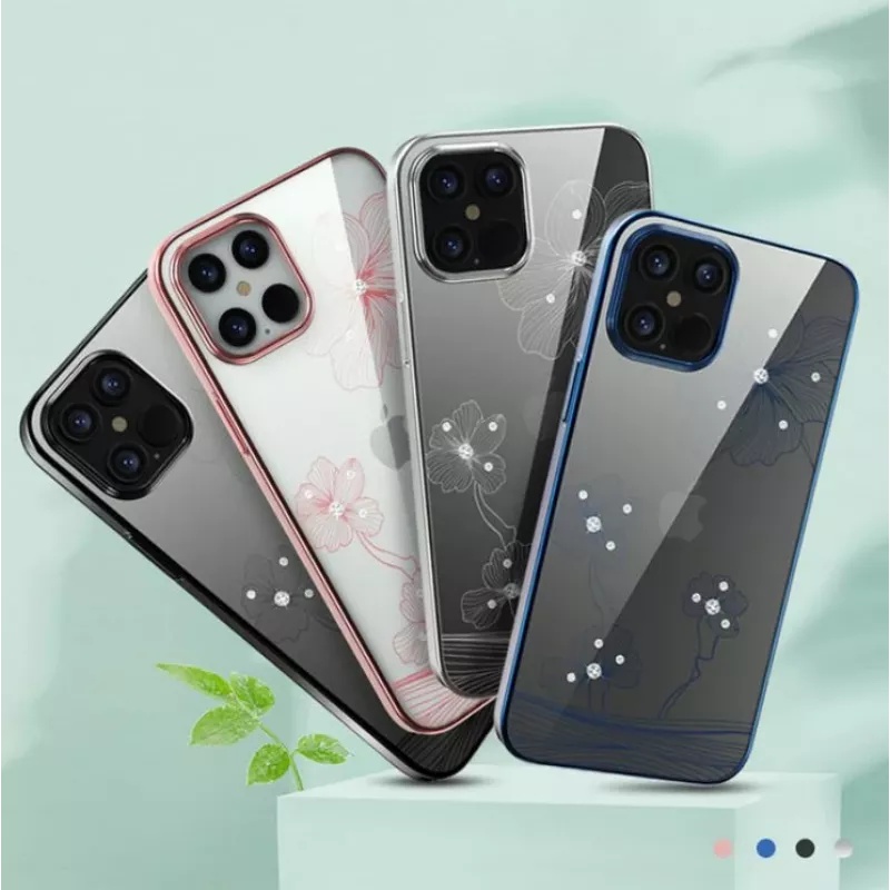 Funda protectora Devia Crystal Flora para iPhone 12 mini — negro