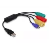 DeLock Hub USB 2.0 externo de 4 puertos - Hub - 4 x USB2.0 - sobremesa (61724)