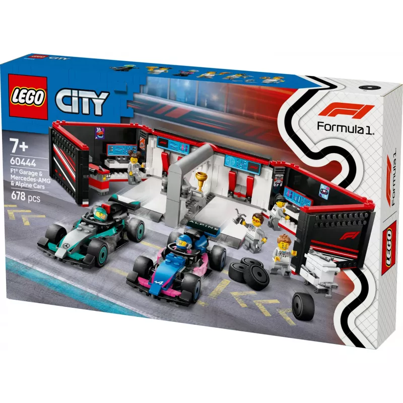 LEGO CITY 60444 Garaje F1 y coches Mercedes-AMG y Alpine