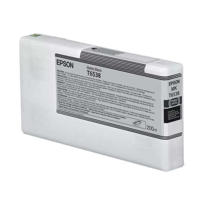 Cartucho de tinta Epson C13T65380N negro mate 200 ml Original pack individual