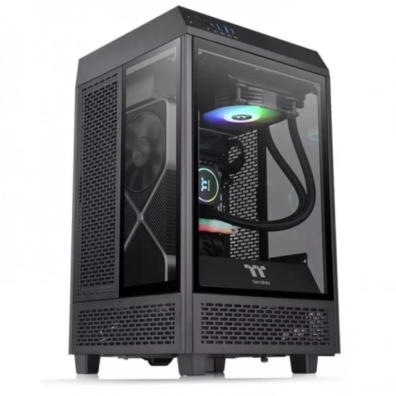 Caja de PC Thermaltake The Tower 100 minitorre negra