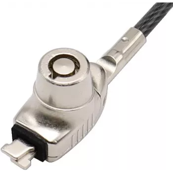 Candado para portátil Manhattan (Nano) con dos llaves, compatible con candados Nano, cable de 1,5 m, antirrobo, cable de acero resistente – metal con funda de PVC transparente, portátil, garantía de por vida