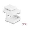 Tapa Keystone DeLOCK 86807 blanca para acoplador de fibra óptica 10 uds.