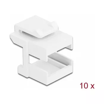 Tapa Keystone DeLOCK 86807 blanca para acoplador de fibra óptica 10 uds.