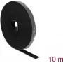 Delock Cinta de velcro en rollo, 10 m x 15 mm, negro