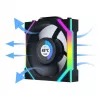 Lian Li UNI FAN SL Wireless LCD 120 12RSLLCD1W1B Reverse Blade ventilador de caja, 120 mm, ARGB, PWM, negro