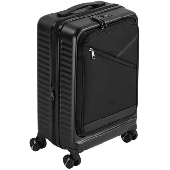 Maleta de cabina Rivacase 8180 Clark ECO – equipaje de mano, carcasa rígida, negro