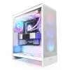 Caja de PC NZXT H7 Flow RGB Midi Tower Blanca — cristal templado, EATX, frontal 3×120mm, USB-C