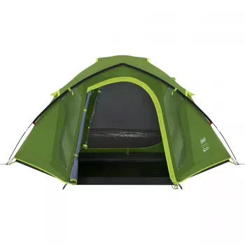 Carpa de cúpula Coleman Darwin 4 Plus Blackout — carpa túnel para 4 personas con vestíbulo, verde oscuro/verde claro