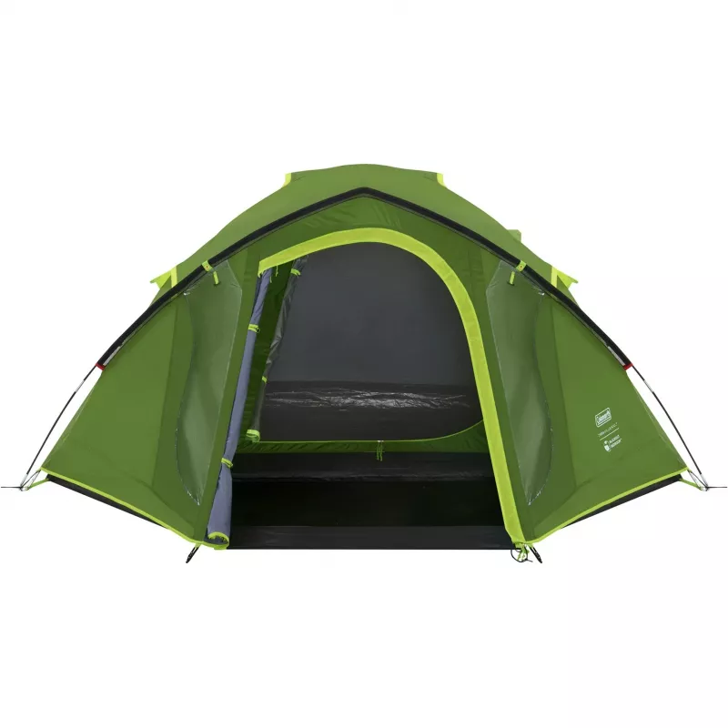 Carpa de cúpula Coleman Darwin 4 Plus Blackout — carpa túnel para 4 personas con vestíbulo, verde oscuro/verde claro