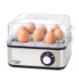Huevera Adler AD 4486 — capacidad para 8 huevos, 800 W, acero satinado negro con tapa transparente