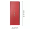 Caja SSD QOLTEC 51831 USB 3.0 para unidades M.2 SATA de hasta 2 TB, roja, compatible con longitud de 30 mm, hasta 4 unidades