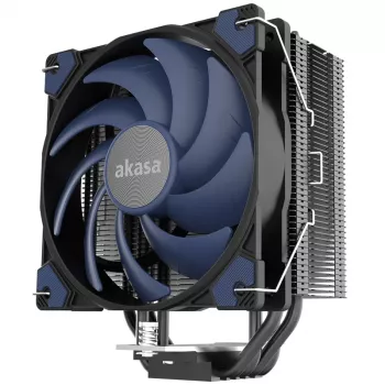 Disipador de aire Akasa Alucia H4 12 cm negro azul rodamiento hidrodinámico