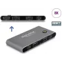 DeLOCK 11485 Switch KVM USB HDMI 8K 144 Hz antracita