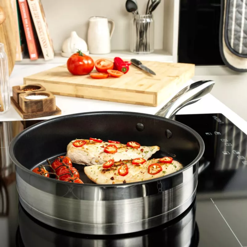 Set de ollas Salter BW06746EU7 — acero inoxidable set de 5 piezas con tapas